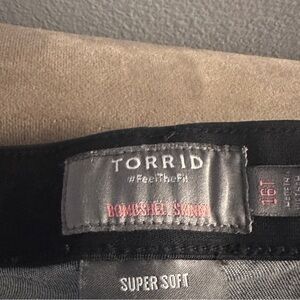 Torrid Super Soft Denim in Black and Gray Bombshell Skinny
